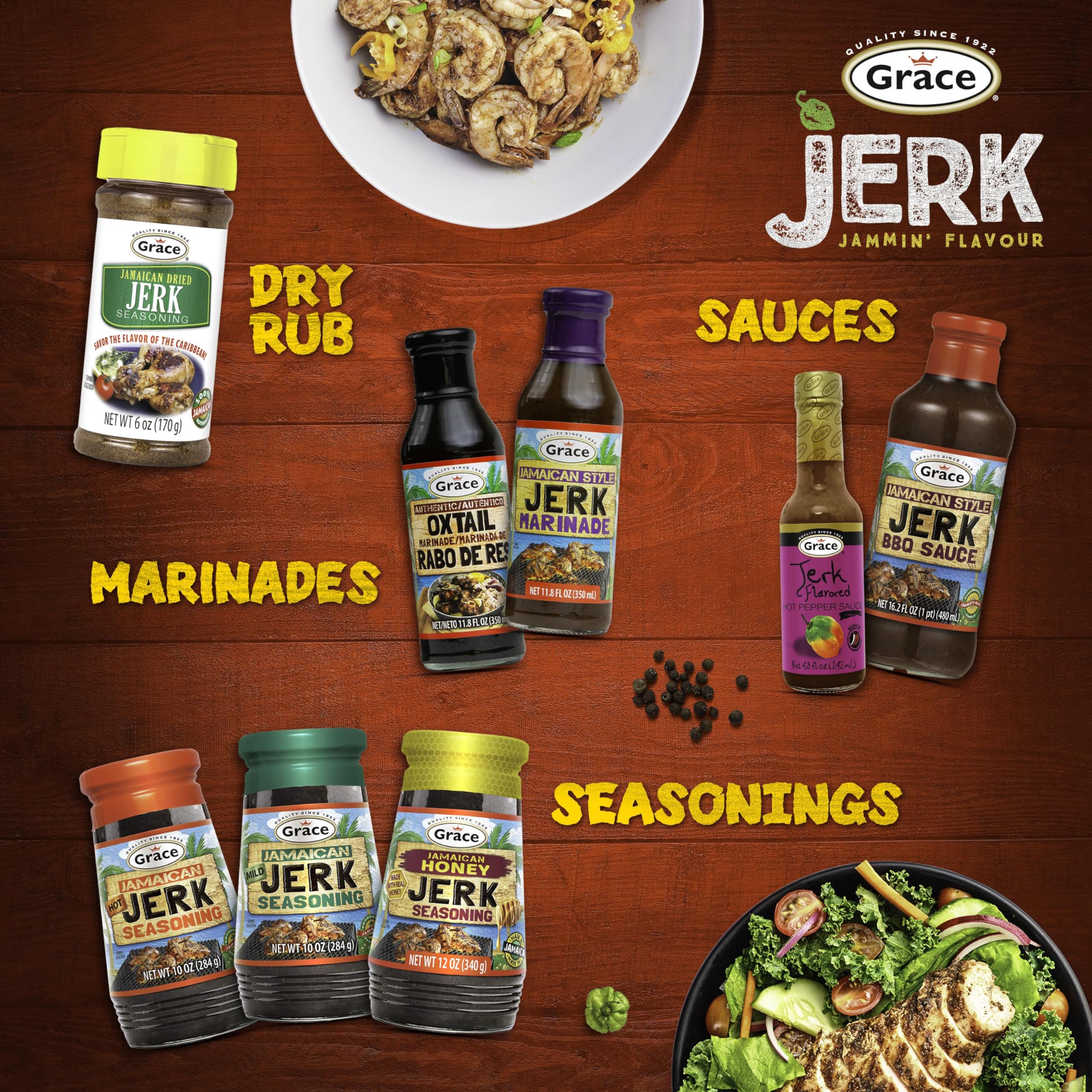 Grace Jamaican Jerk Seasoning kitchen-scene; ready-to-use for quick weeknight meals.