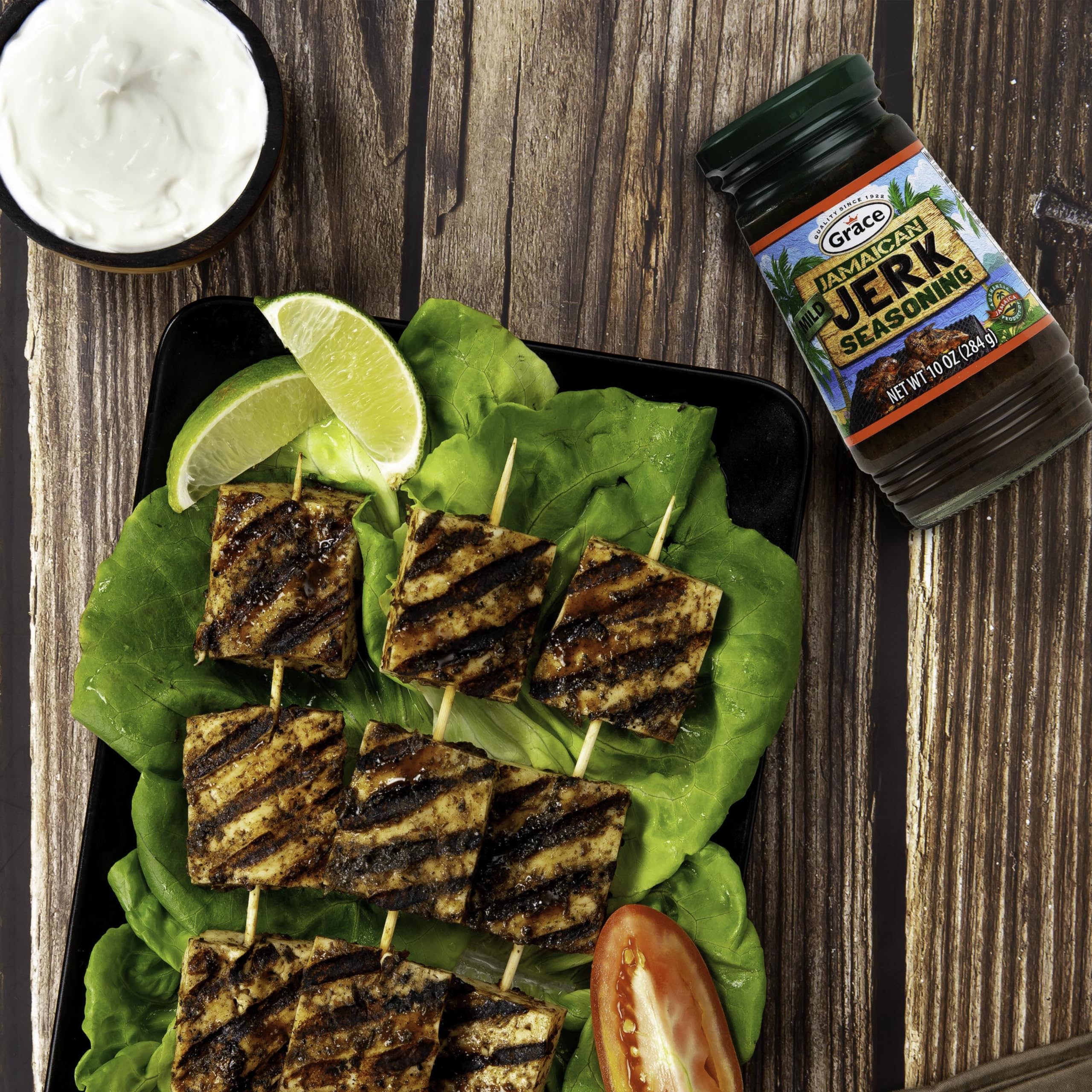 Grace Jamaican Jerk Honey glaze on grilled chicken