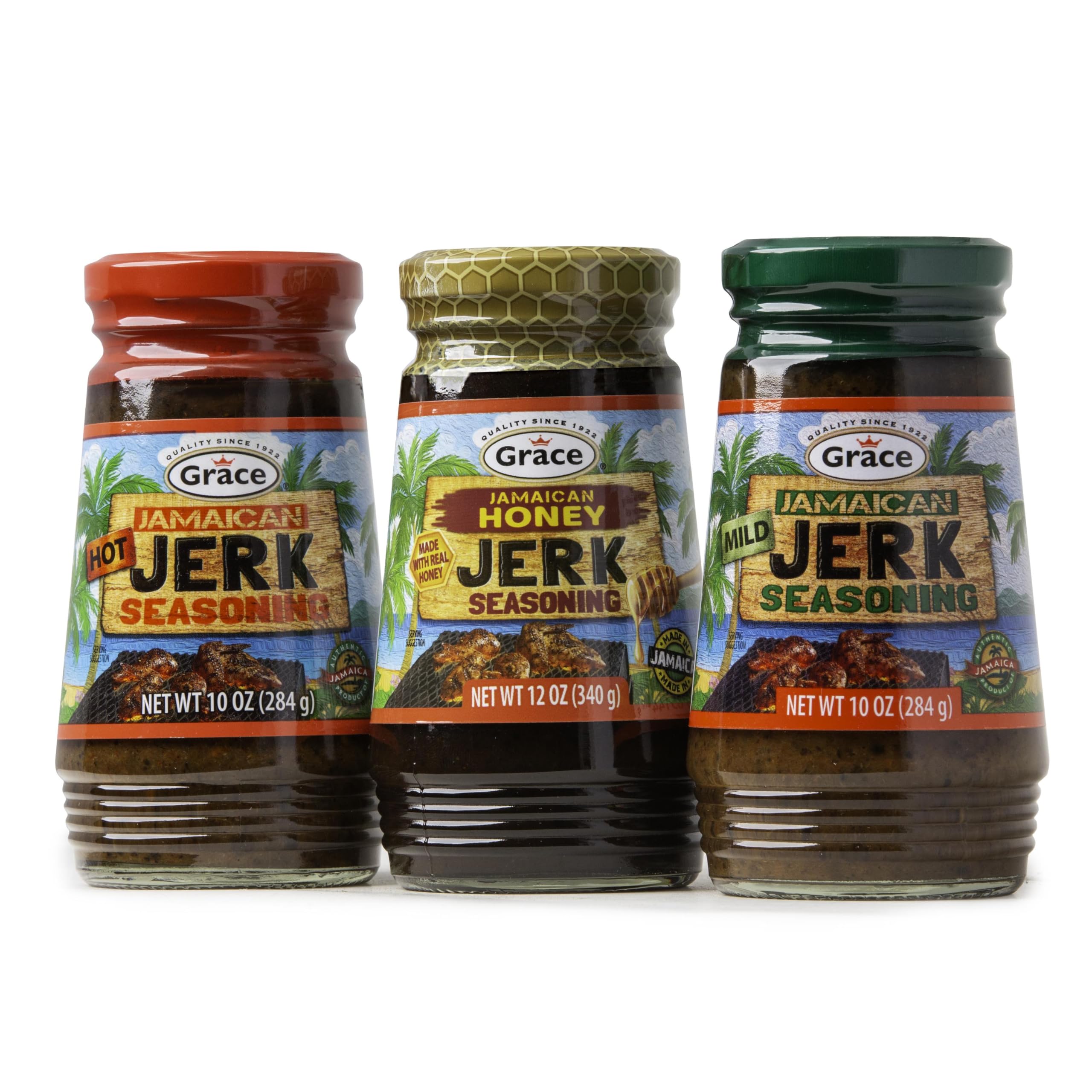 Grace Jamaican Jerk Honey bottle ready for grilling