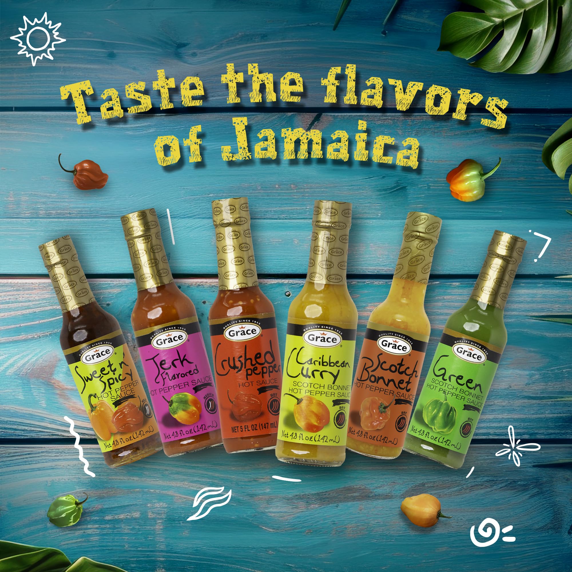 Grace Yellow Scotch Bonnet hot sauce dish pairing ideas for rice and peas and more.