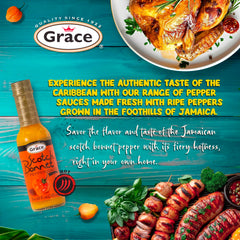 Grace Yellow Scotch Bonnet hot sauce pack showing value with two convenient bottles.