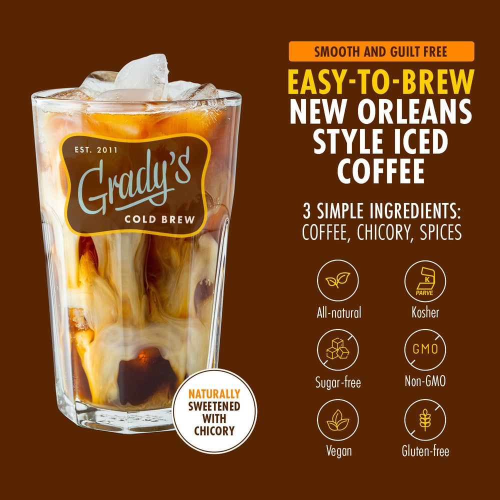 Grady's Cold Brew concentrate being poured for ready-to-drink moments.