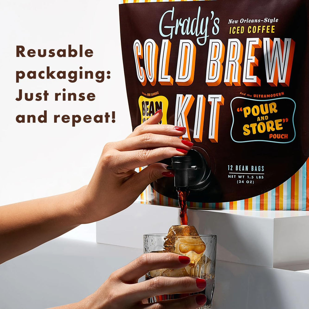 Gradys Cold Brew served over ice to showcase smooth, versatile flavor.