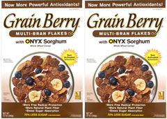 Grain Berry Multi-Bran Flakes with ONYX Sorghum, two-pack display for easy breakfast