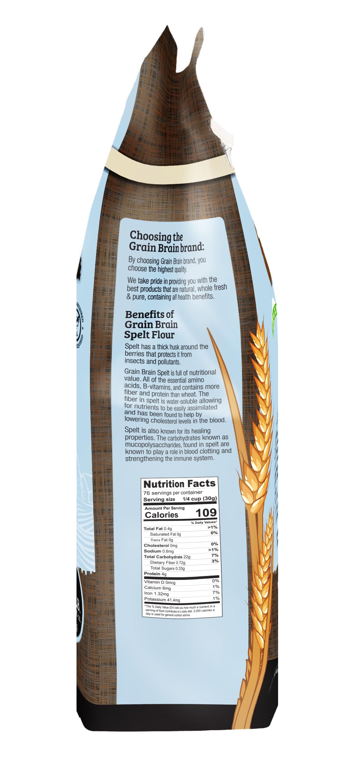 Grain Brain Organic Spelt Flour sifted into light, fluffy batter for baked goods
