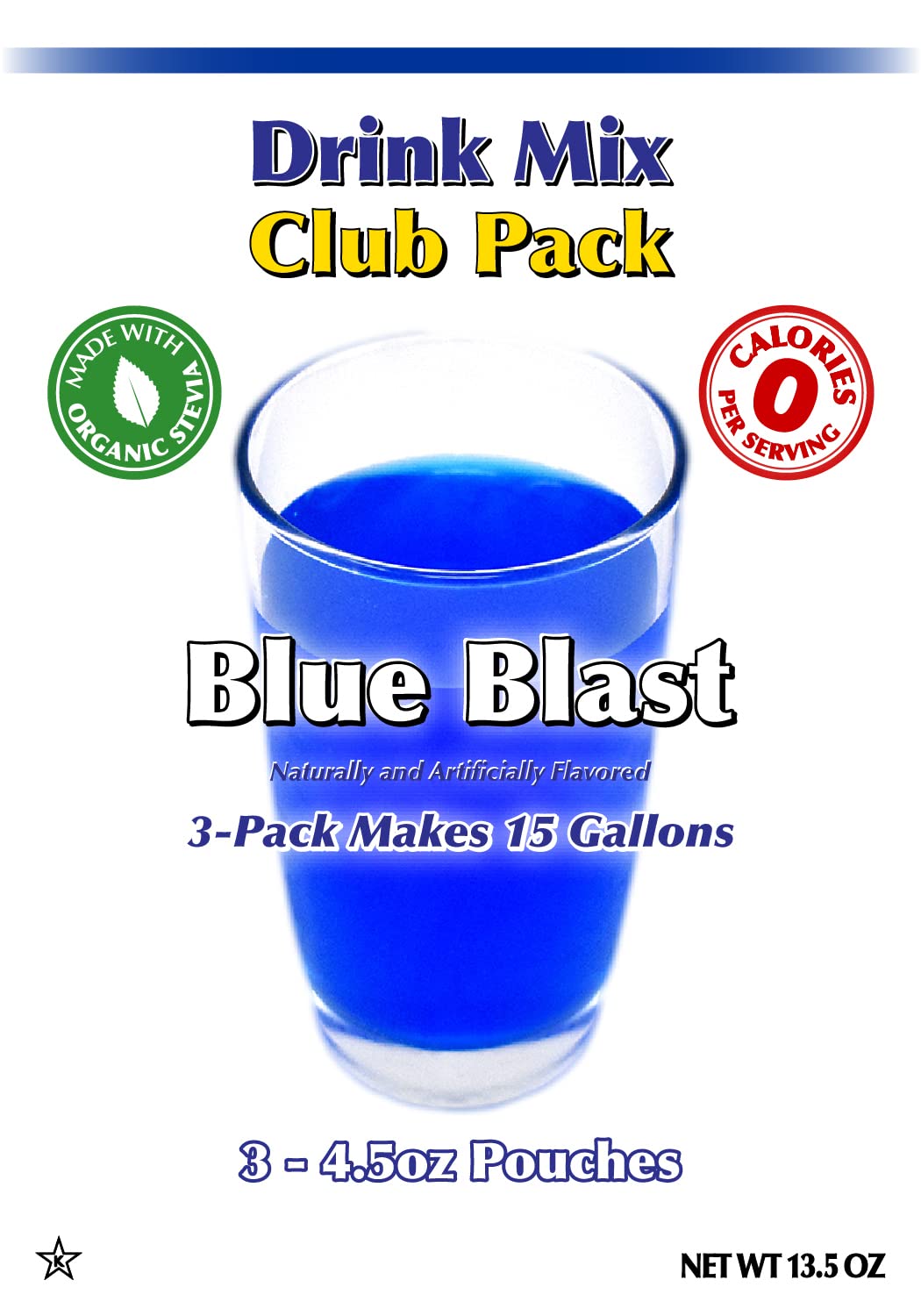 GramZero Blue Blast loaded tea prep, keto-friendly flavor boost for beverages.