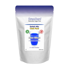 GramZero Blue Blast pouch close-up, zero-calorie hydration with natural stevia.