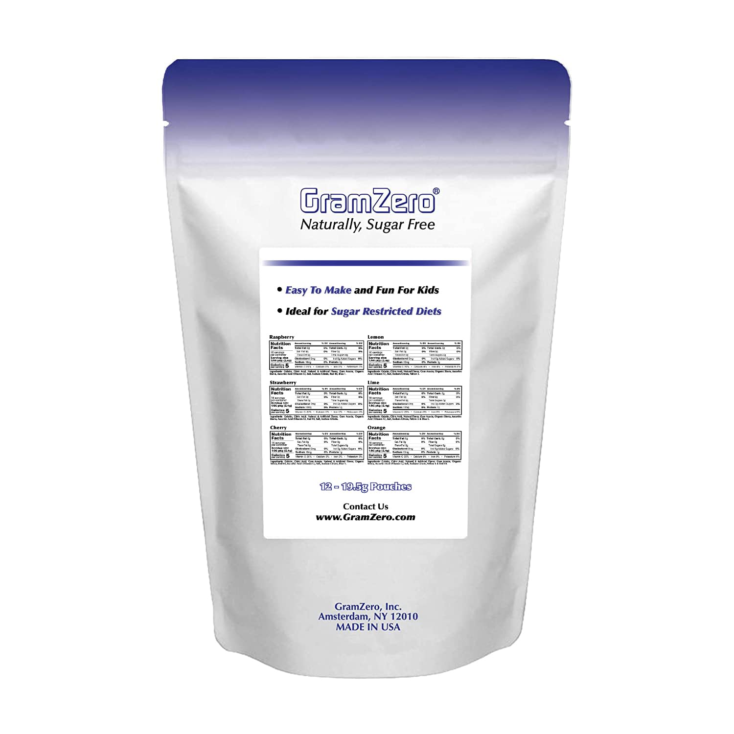 Assorted GramZero flavors ideal for low-carb desserts
