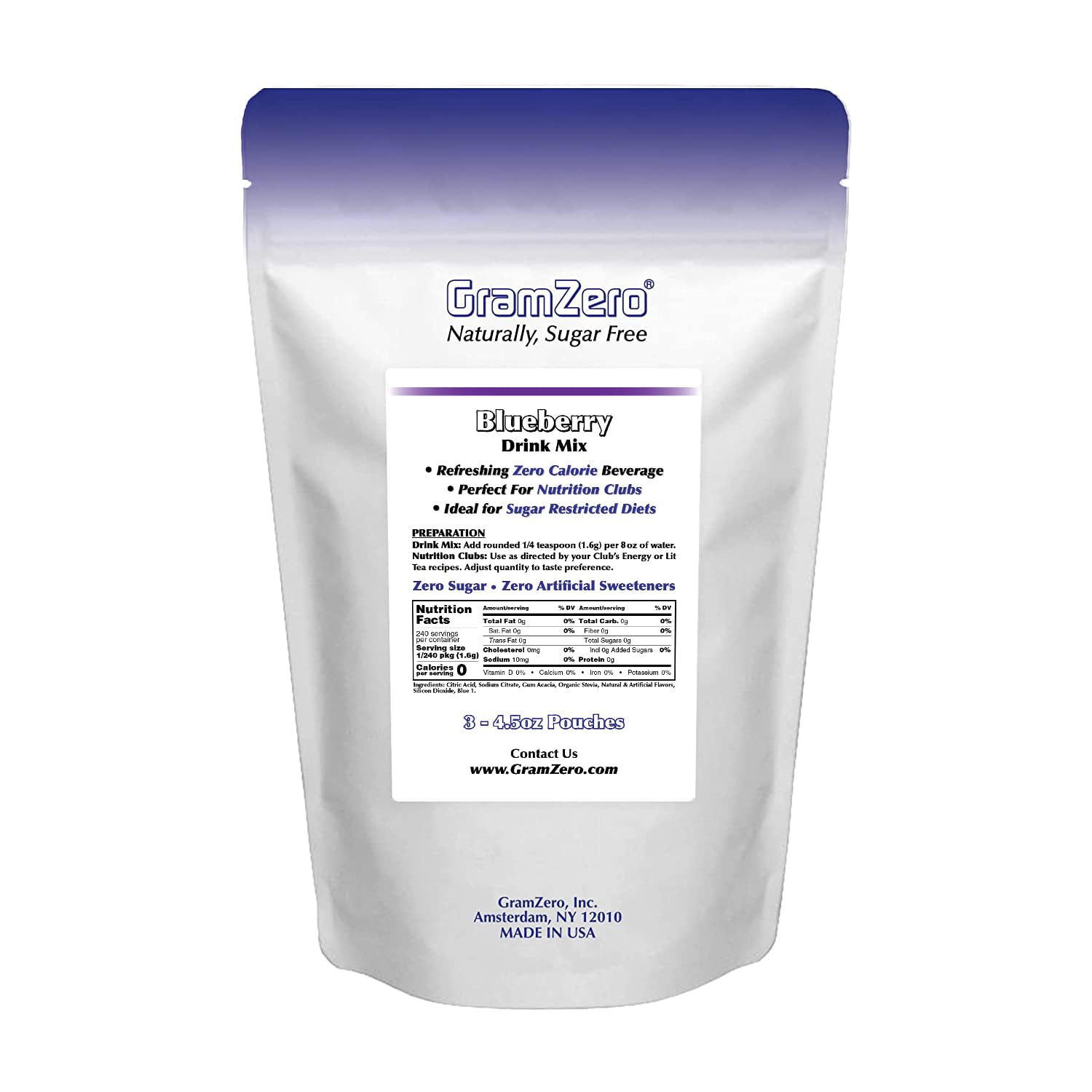 GramZero Keto-friendly low-carb drink mix ready to boost nutrition club beverages.