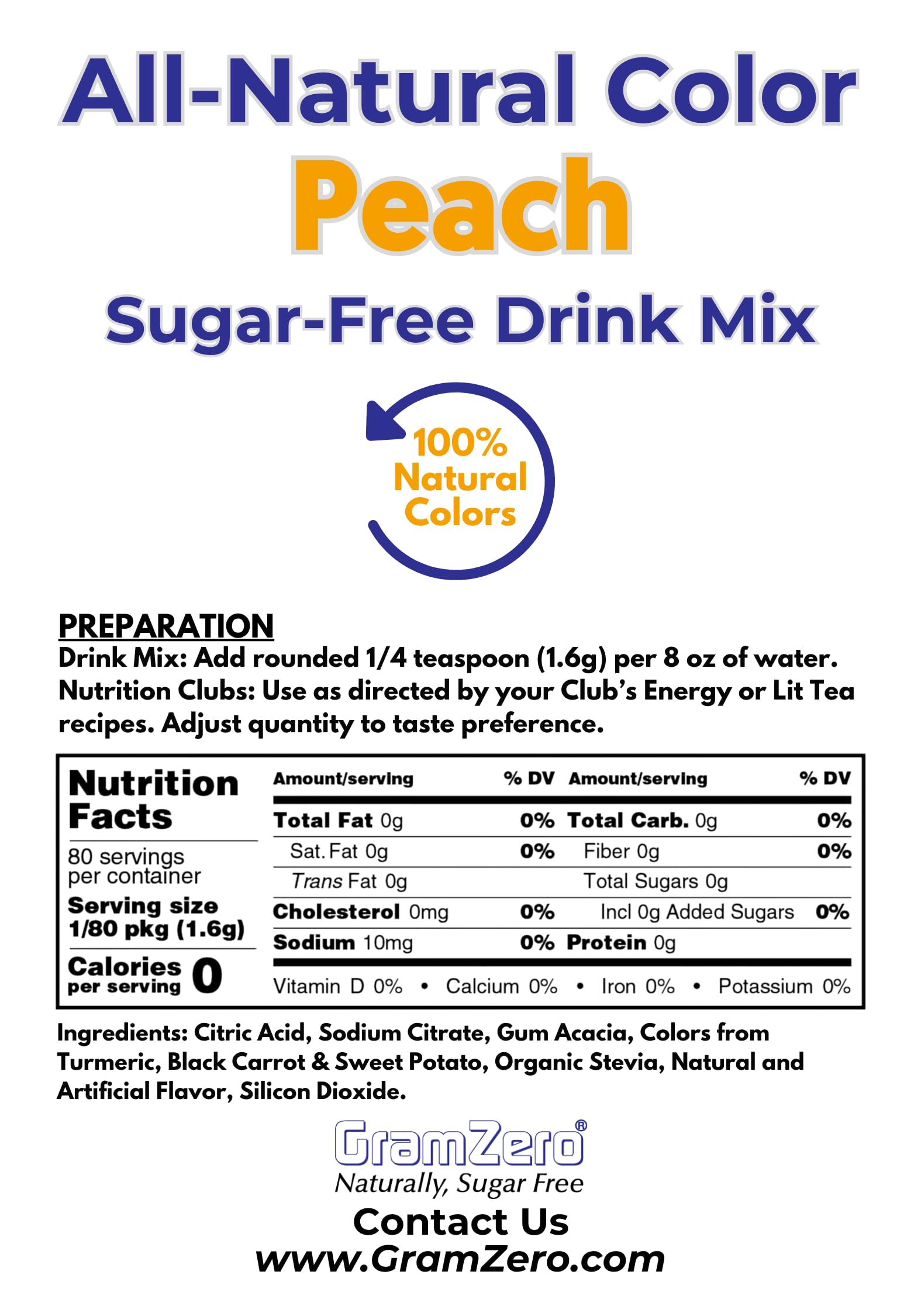 GramZero Peach Loaded Tea recipe setup shows how flavor enhances refreshing tea blends.