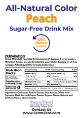 GramZero Peach Loaded Tea recipe setup shows how flavor enhances refreshing tea blends.