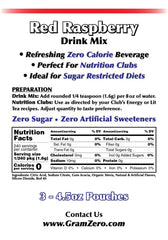 GramZero red raspberry pour into water shows an easy zero-calorie flavor boost for hydration.