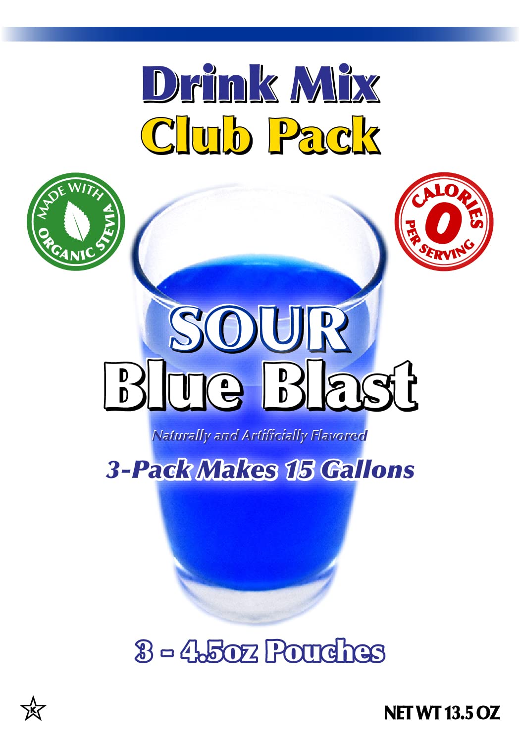 GramZero Sour Blue Blast pour dissolving in water for keto drinks
