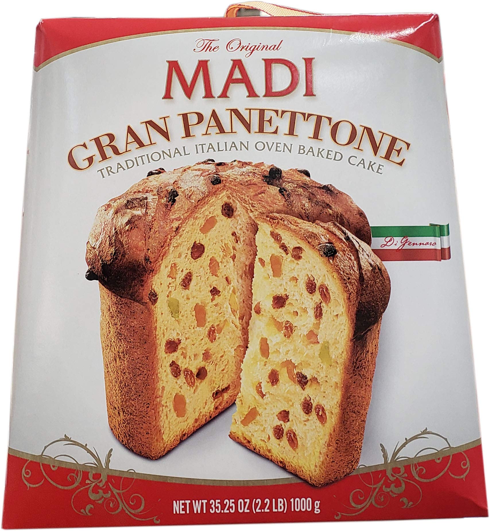 Gran Panettone Italian Cake with 1 kg traditional panettone, ideal for festive sharing and gifting.