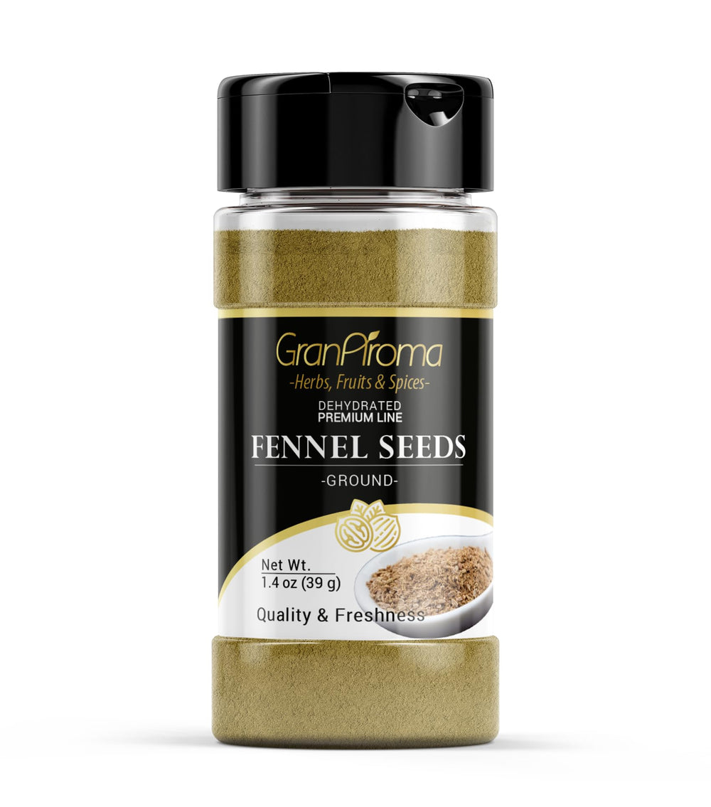 GranAroma ground fennel seeds in a spice jar for cooking and baking.