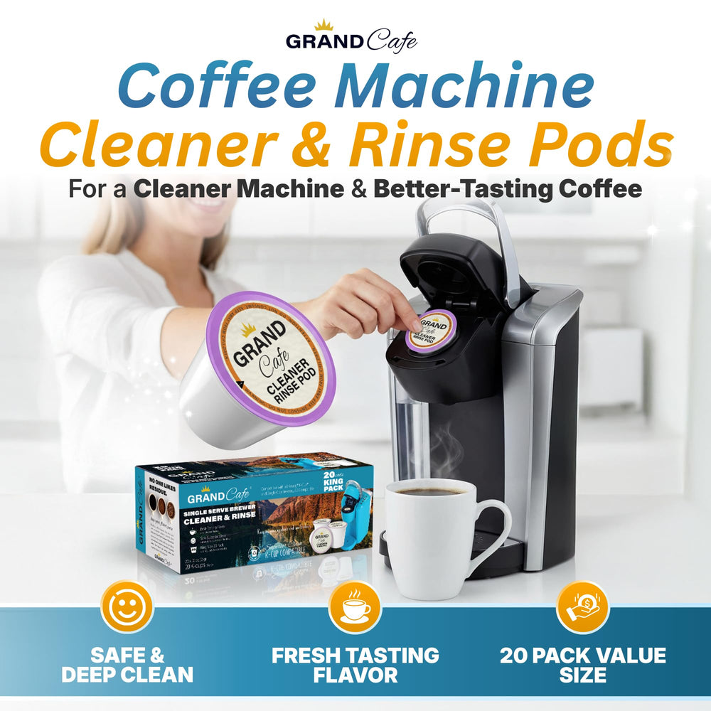 Grand Cafe de la Gare cleaning pod in use, ensuring smoother brew moments.