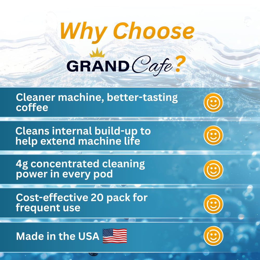 Grand Cafe de la Gare rinse pod—brew as normal for easy maintenance.