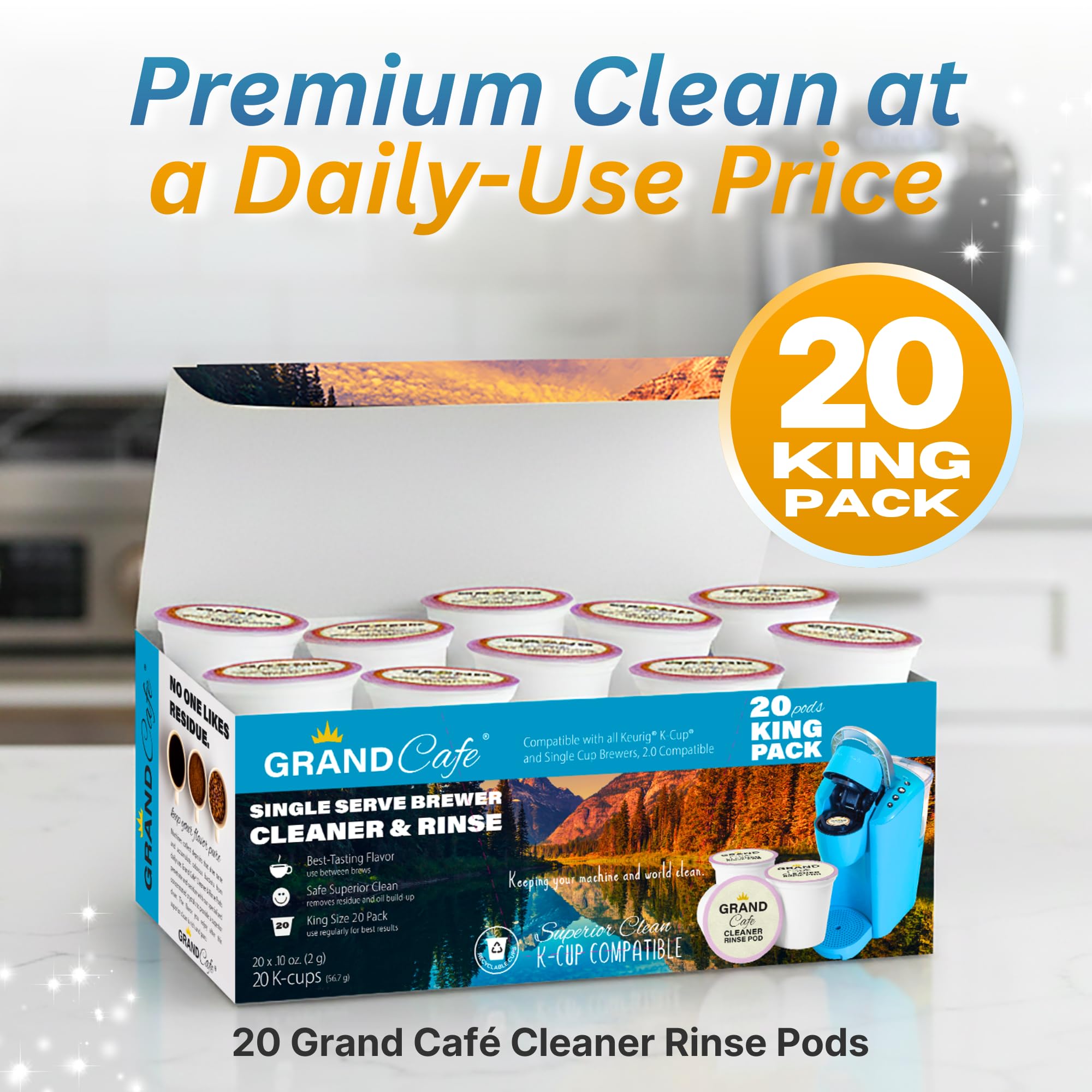 Grand Cafe de la Gare value pack of 20 pods supports regular maintenance.