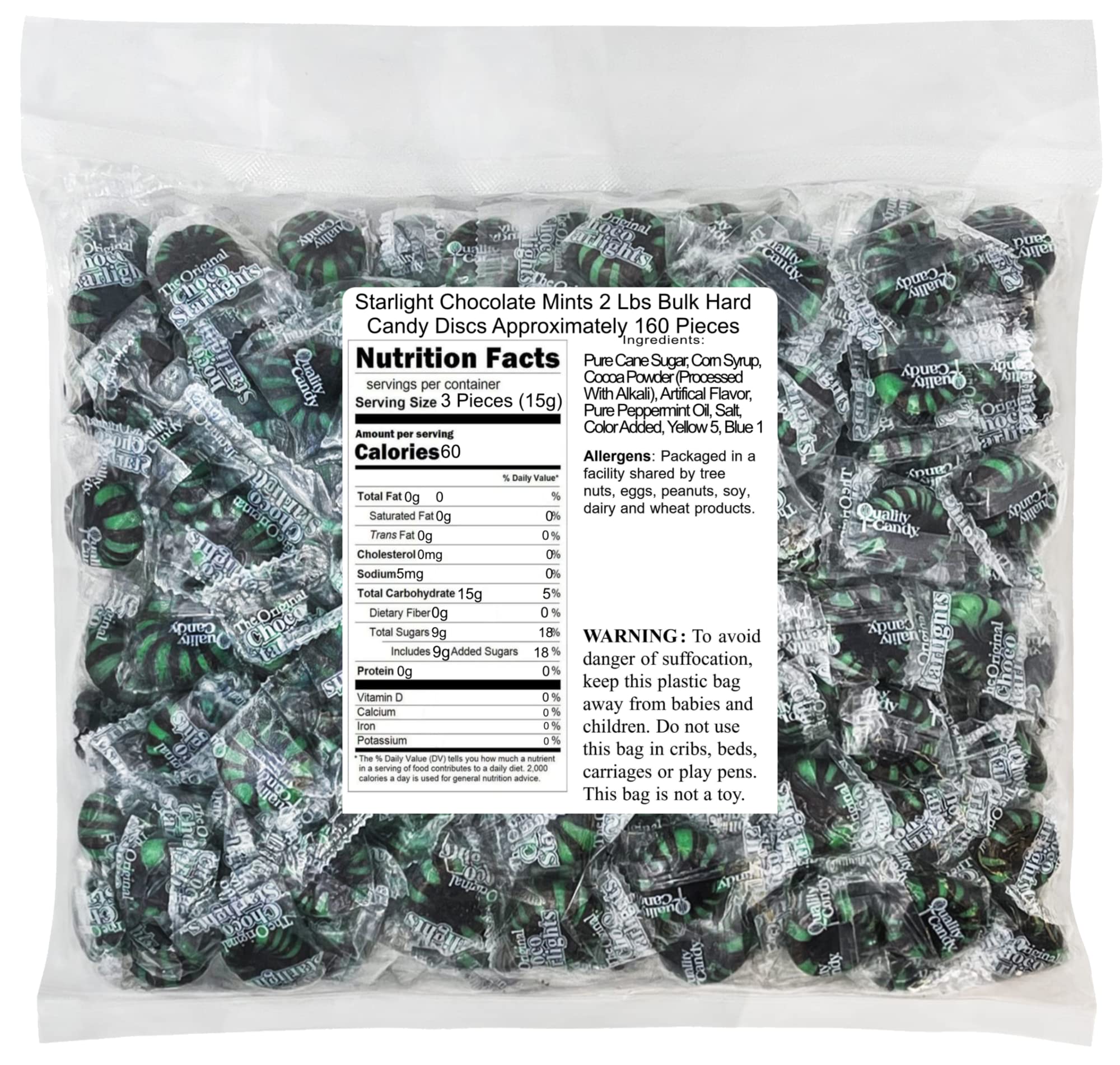 Grand Lake Starlight Chocolate Mints disc closeup; smooth texture and minty flavor.