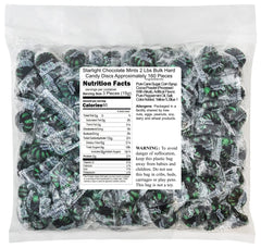 Grand Lake Starlight Chocolate Mints disc closeup; smooth texture and minty flavor.