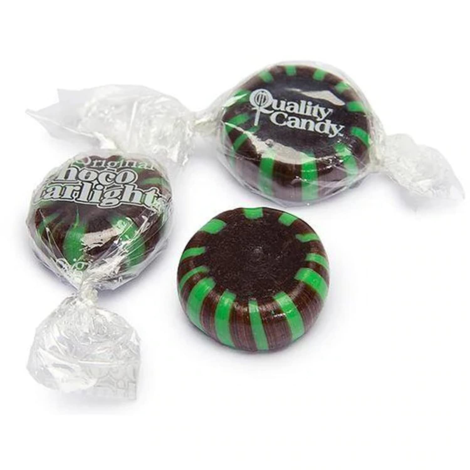 Grand Lake Starlight Chocolate Mints discs in decorative bowl; gifting-ready presentation.