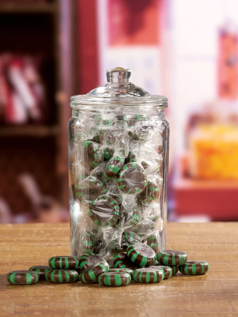Grand Lake Starlight Chocolate Mints on retail shelf; shows convenient 2 lb bulk size.