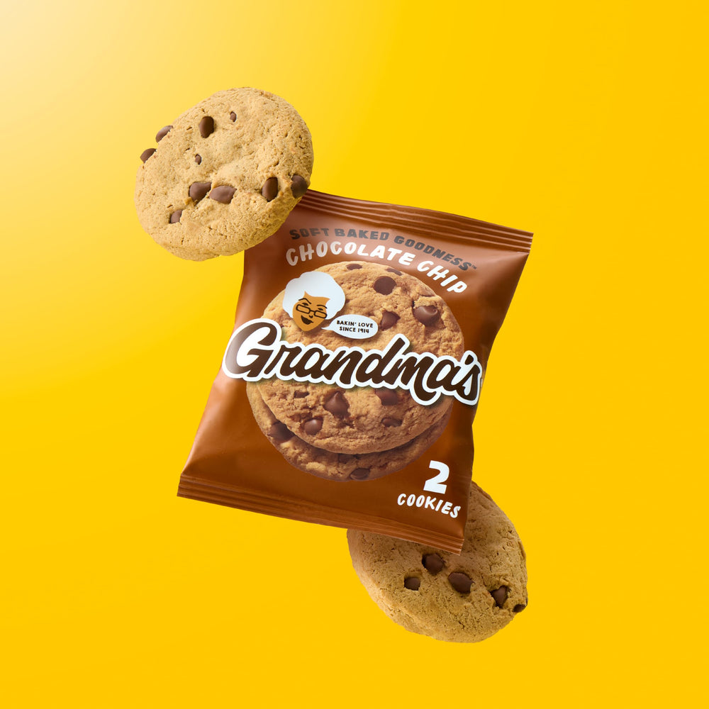 Warm, homestyle packaging evokes comforting baking memories.