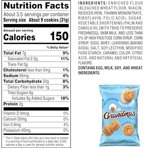 Grandma's Cookies packaging variation shows 24-pack bags