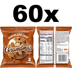 Grandma's Cookies 2 cookies per pack, convenient grab-and-go treats.