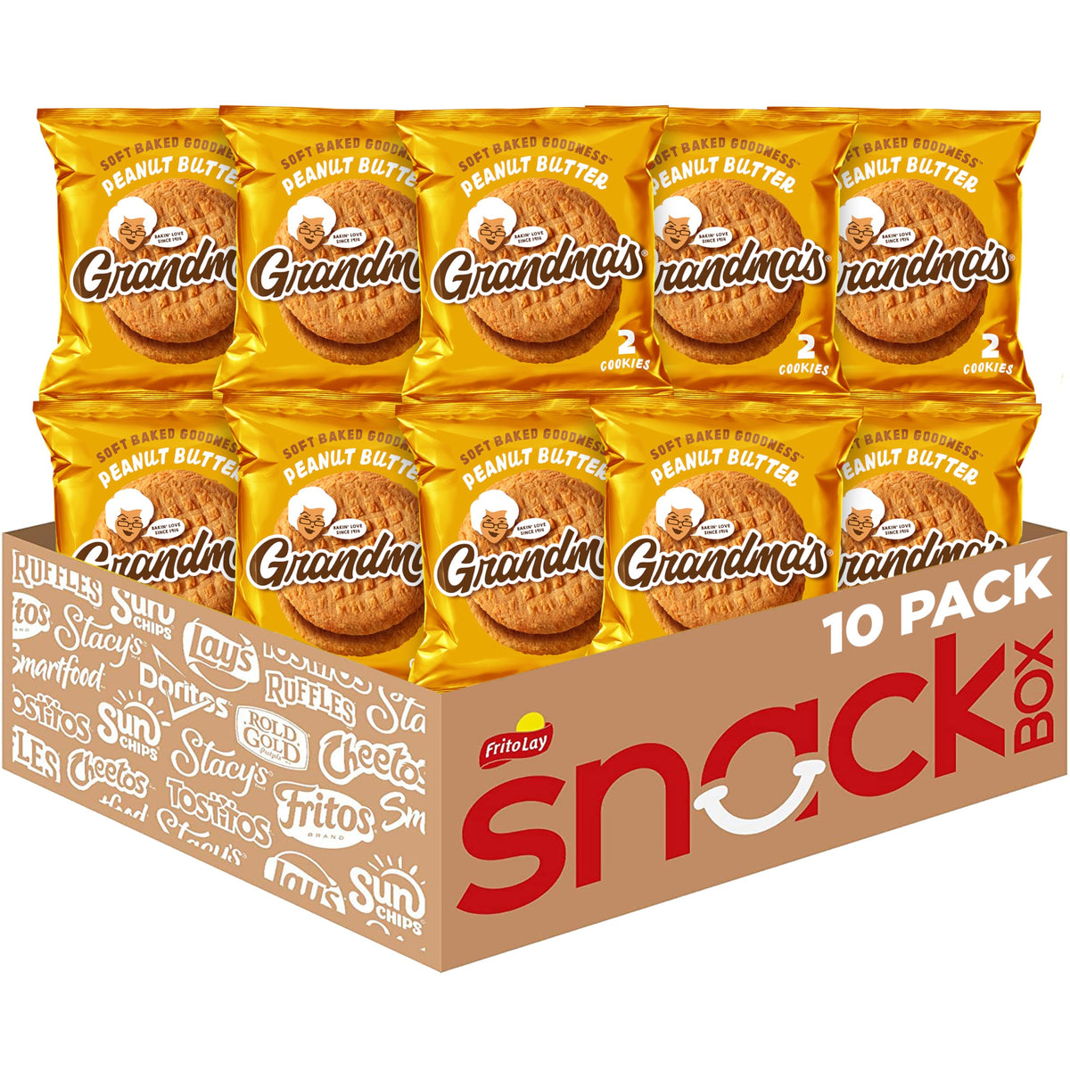 Grandma's Peanut Butter Cookies box, ideal for family snacking and easy pantry storage.