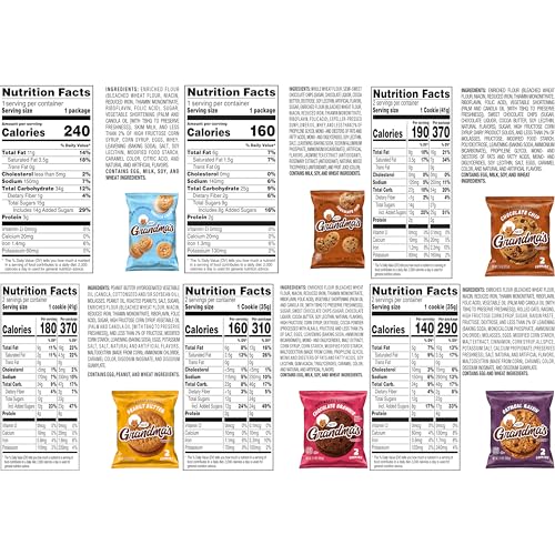 Grandma's 30-pack family cookies arranged for sharing and snacking on the go.