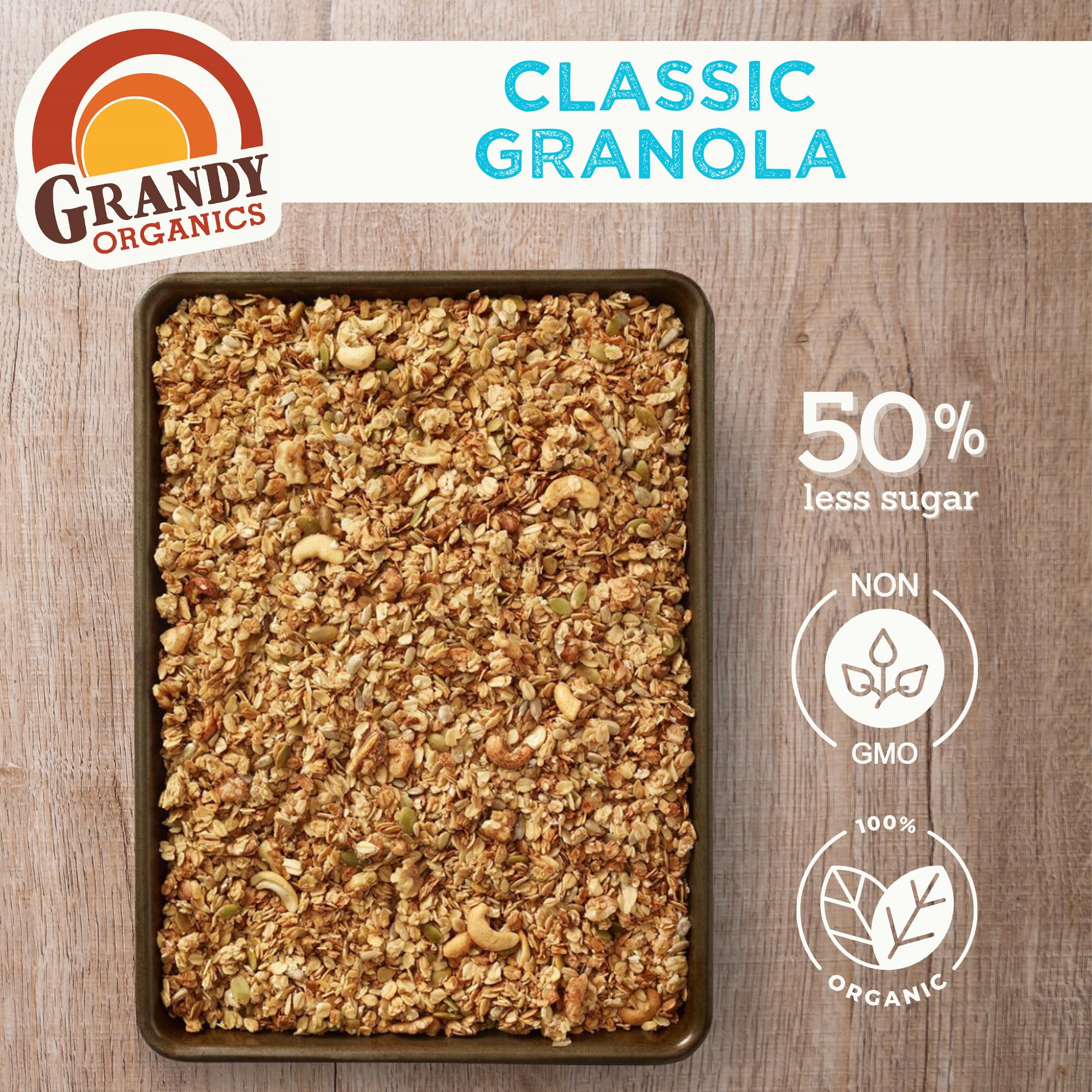 Grandy Organics Classic Granola original recipe since 1979 emphasizes authenticity