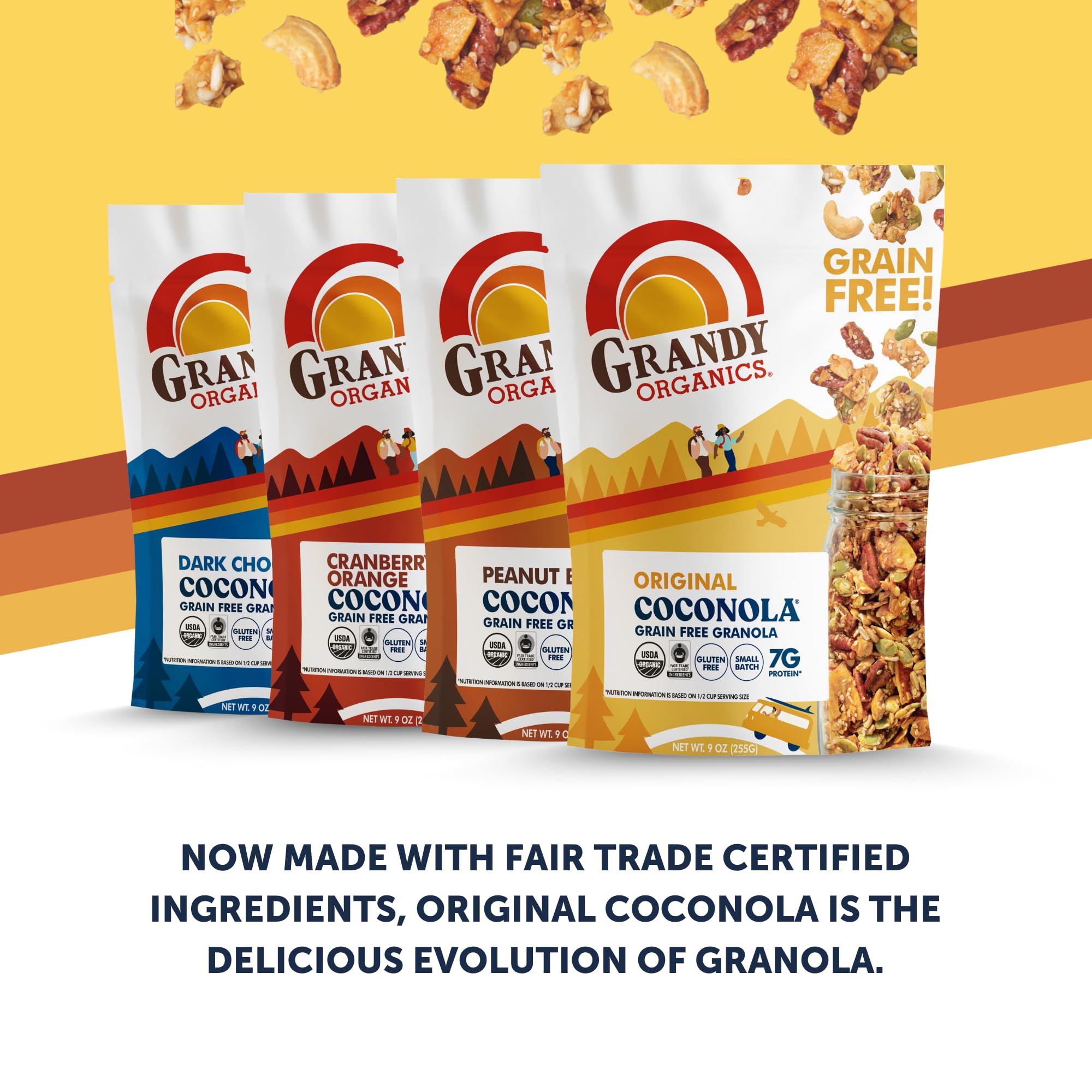 Grandy Organics Coconola breakfast cereal offers wholesome morning crunch