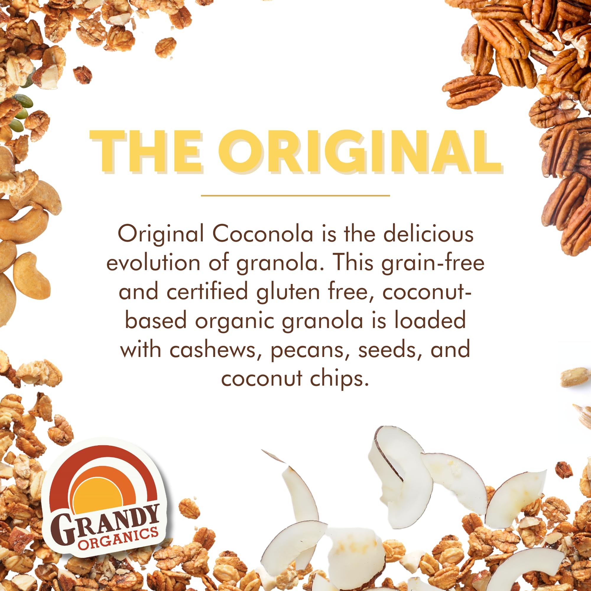 Grandy Organics Coconola organic label demonstrates certified clean ingredients