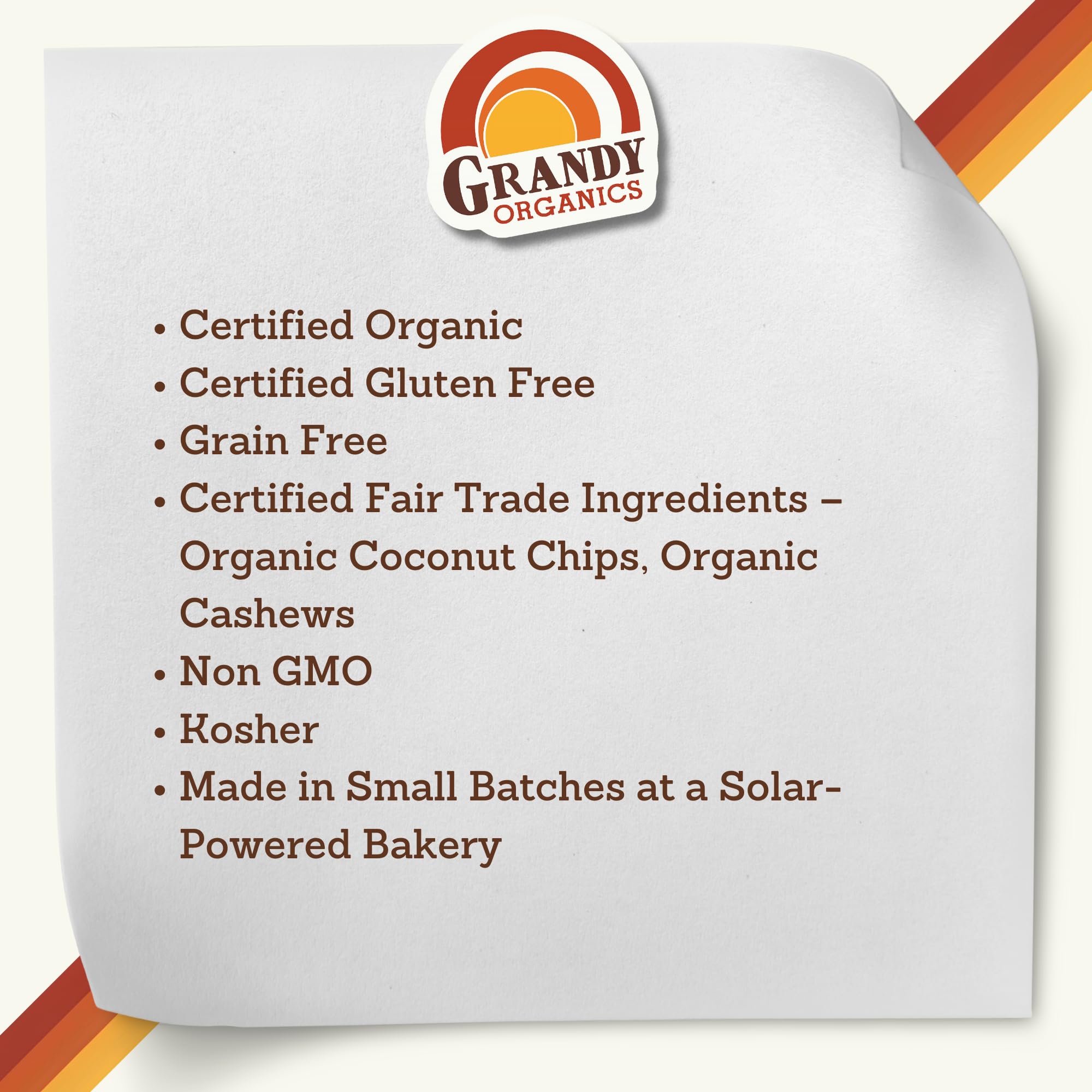 Grandy Organics Coconola Peanut Butter ingredient detail highlights simplicity