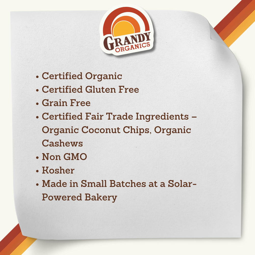 Grandy Organics Coconola Peanut Butter ingredient detail highlights simplicity