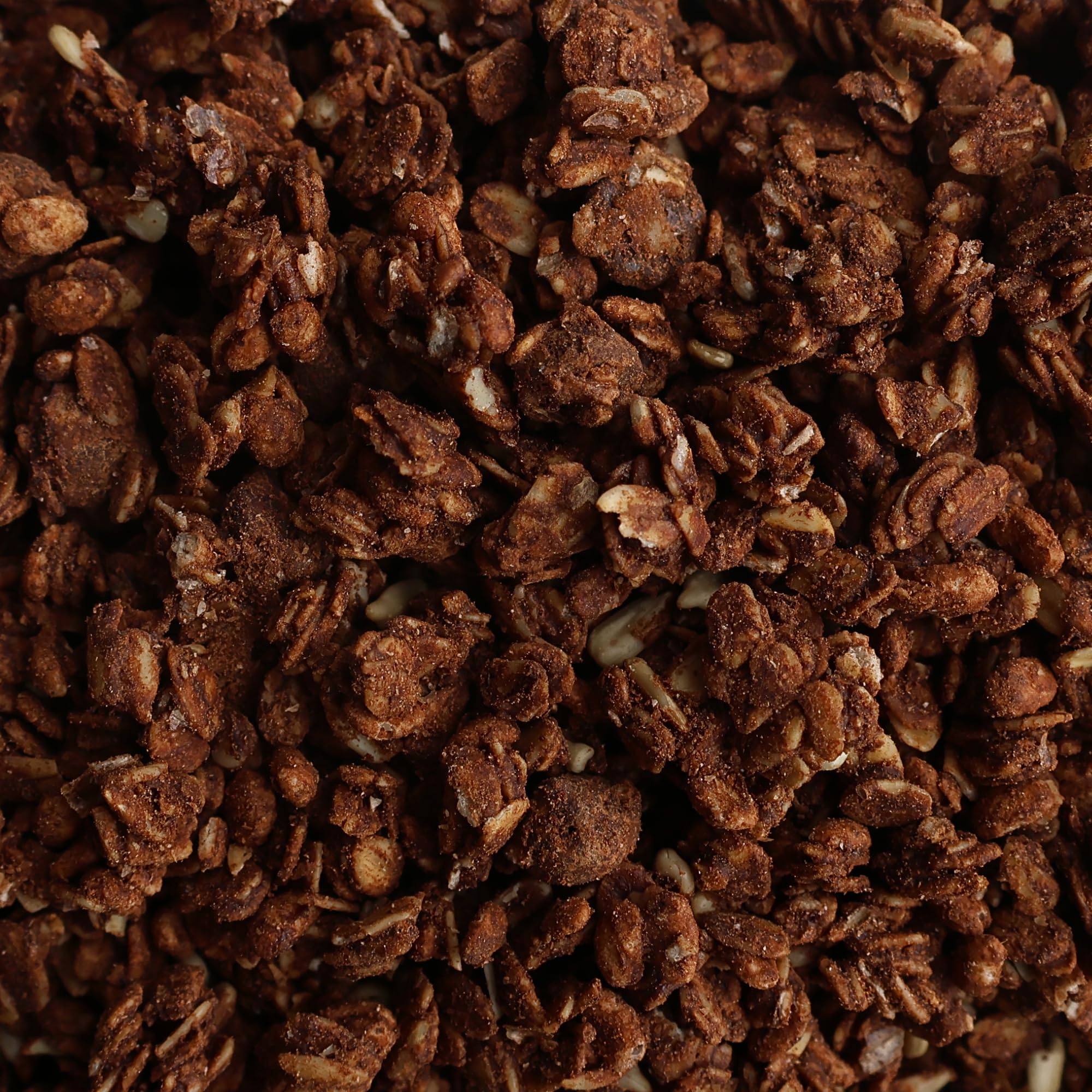 Kosher badge signals trusted plant-based, dairy-free granola.