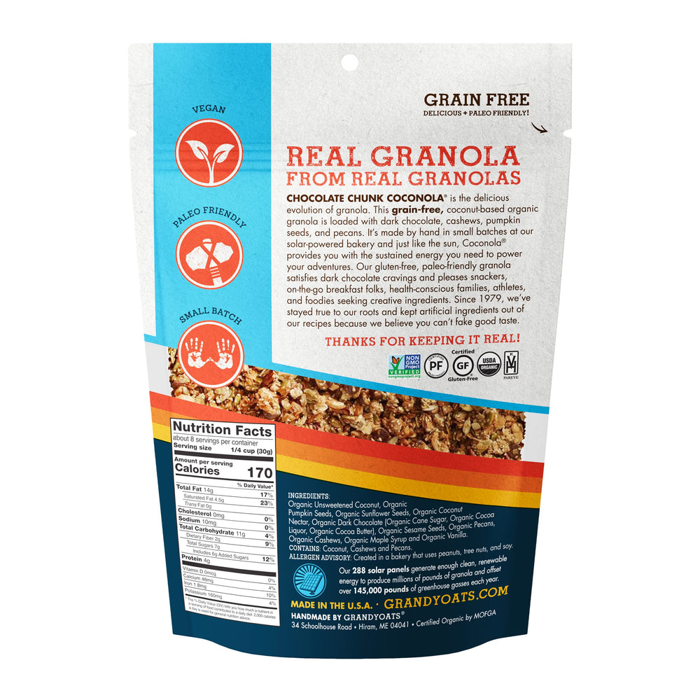 GrandyOats ingredient bowl showcasing organic nuts and coconut for wholesome snacking