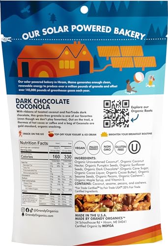 GrandyOats serving bowl featuring chocolate chunk coconola for energizing breakfast bowls