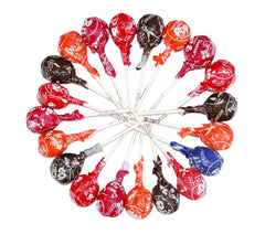 Grandys Candys Tootsie Roll Pops show a chewy center and hard candy coating for rewards.