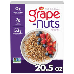 Grape-Nuts Original bowl-crunch-closeup showing crisp nuggets for a hearty breakfast.