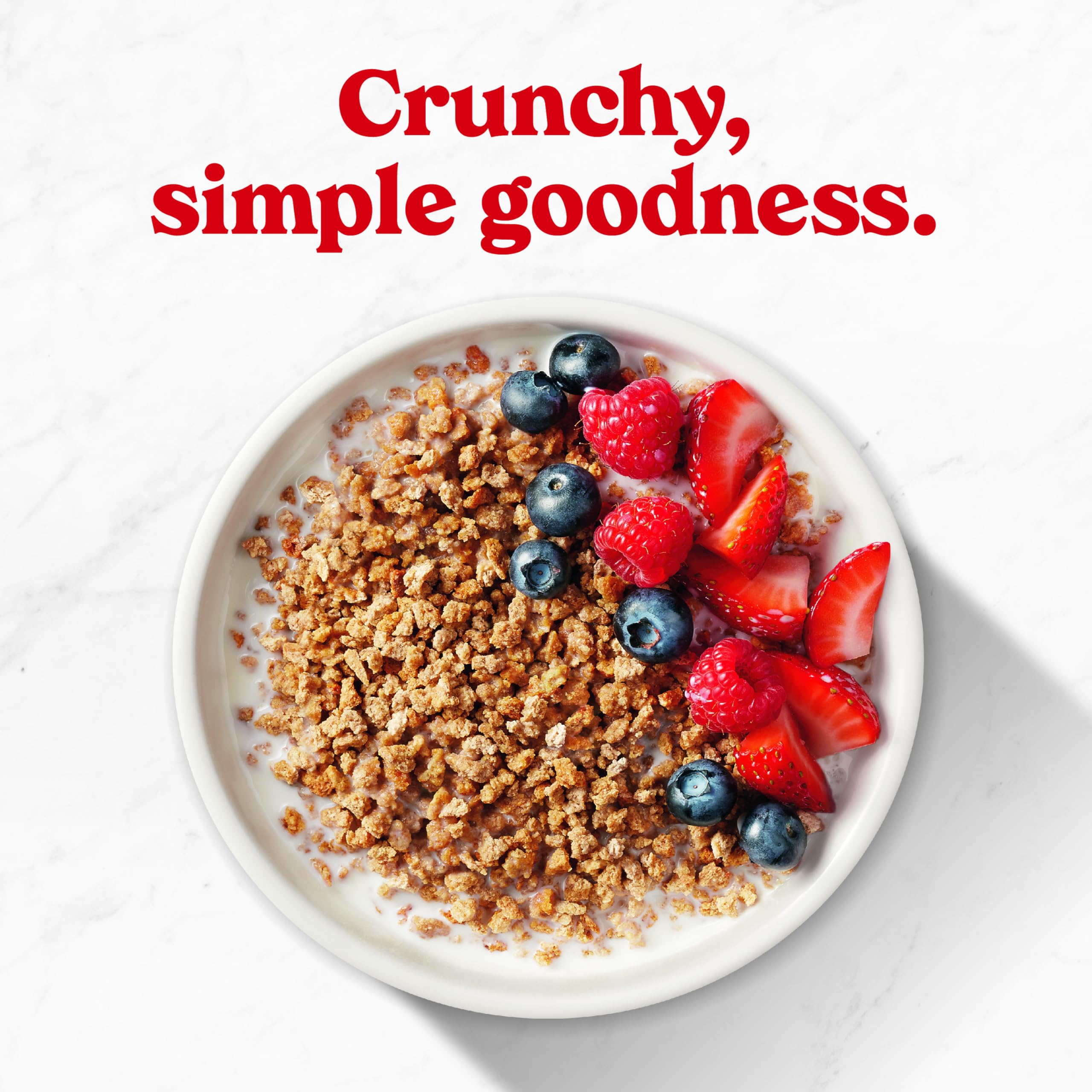 Grape-Nuts Original breakfast-with-milk showcases quick mornings with lasting crunch.