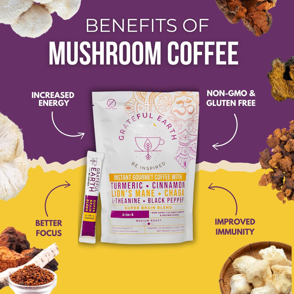 Grateful Earth two-bags-pack packaging indicating fresh roast today