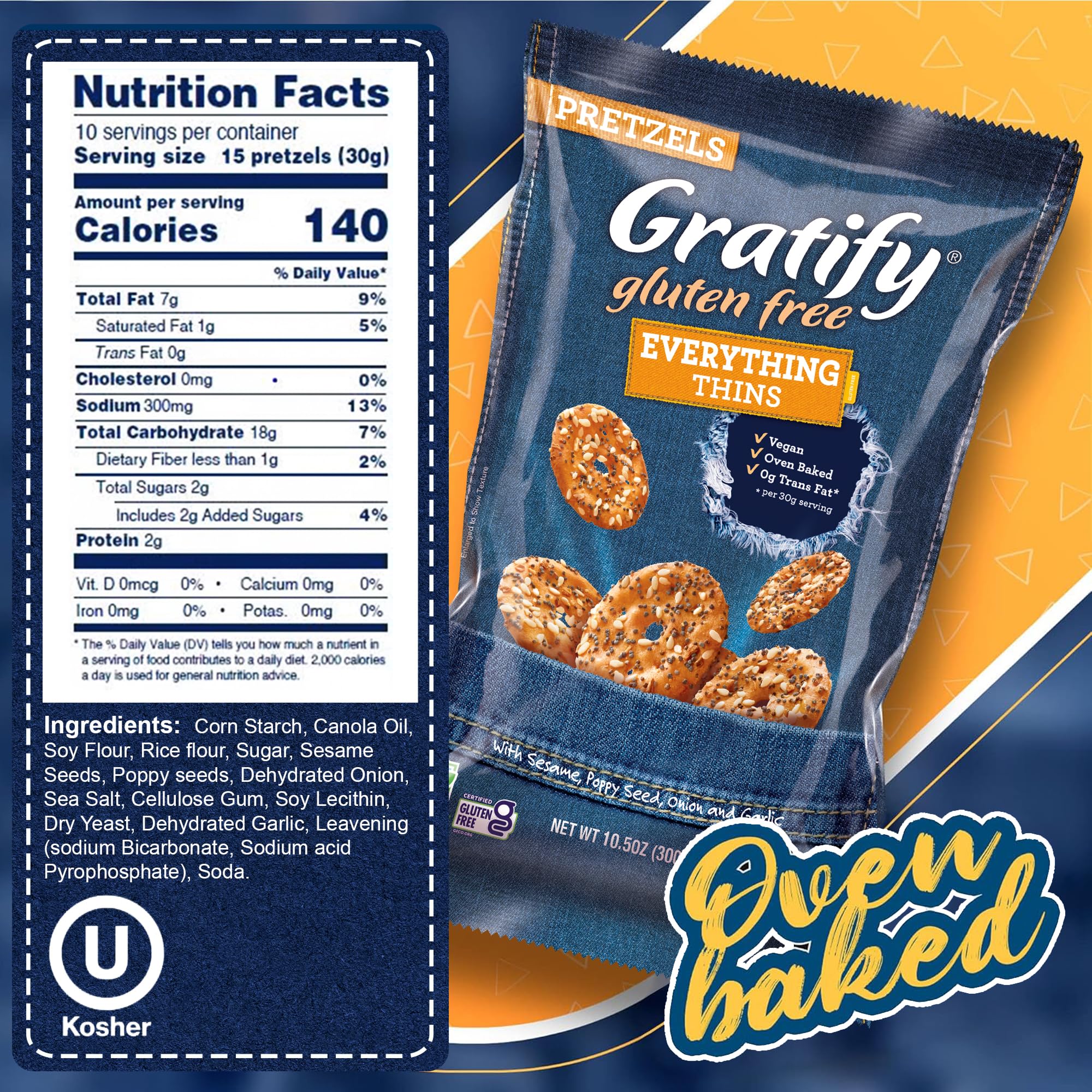 Gratify Everything Thins with onion and garlic seasoning delivering bold flavor in every bite.