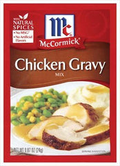 McCormick Chicken Gravy Mix pour over chicken for rich, ready-to-serve flavor