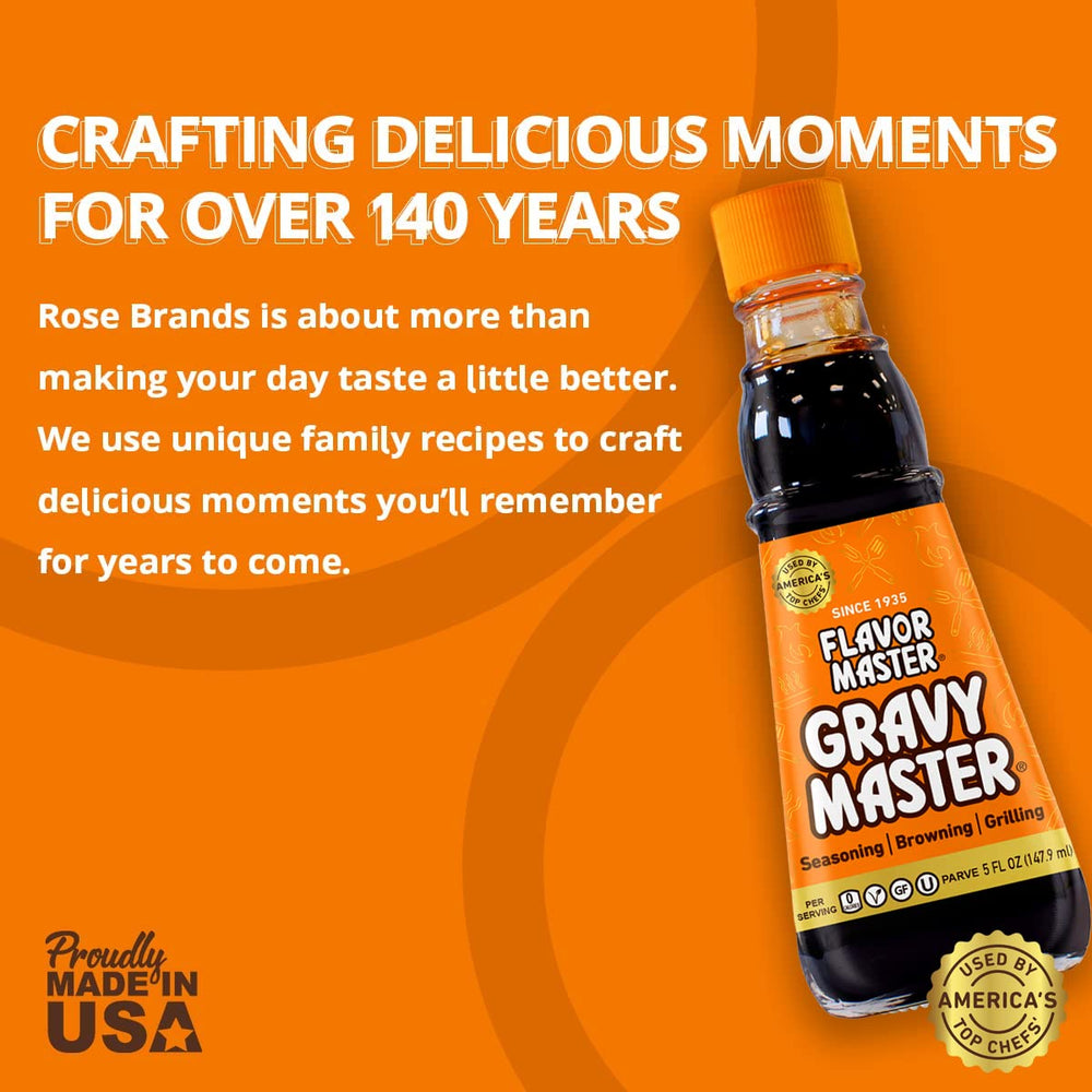 Gravy Master made in USA label emphasizing quality and heritage