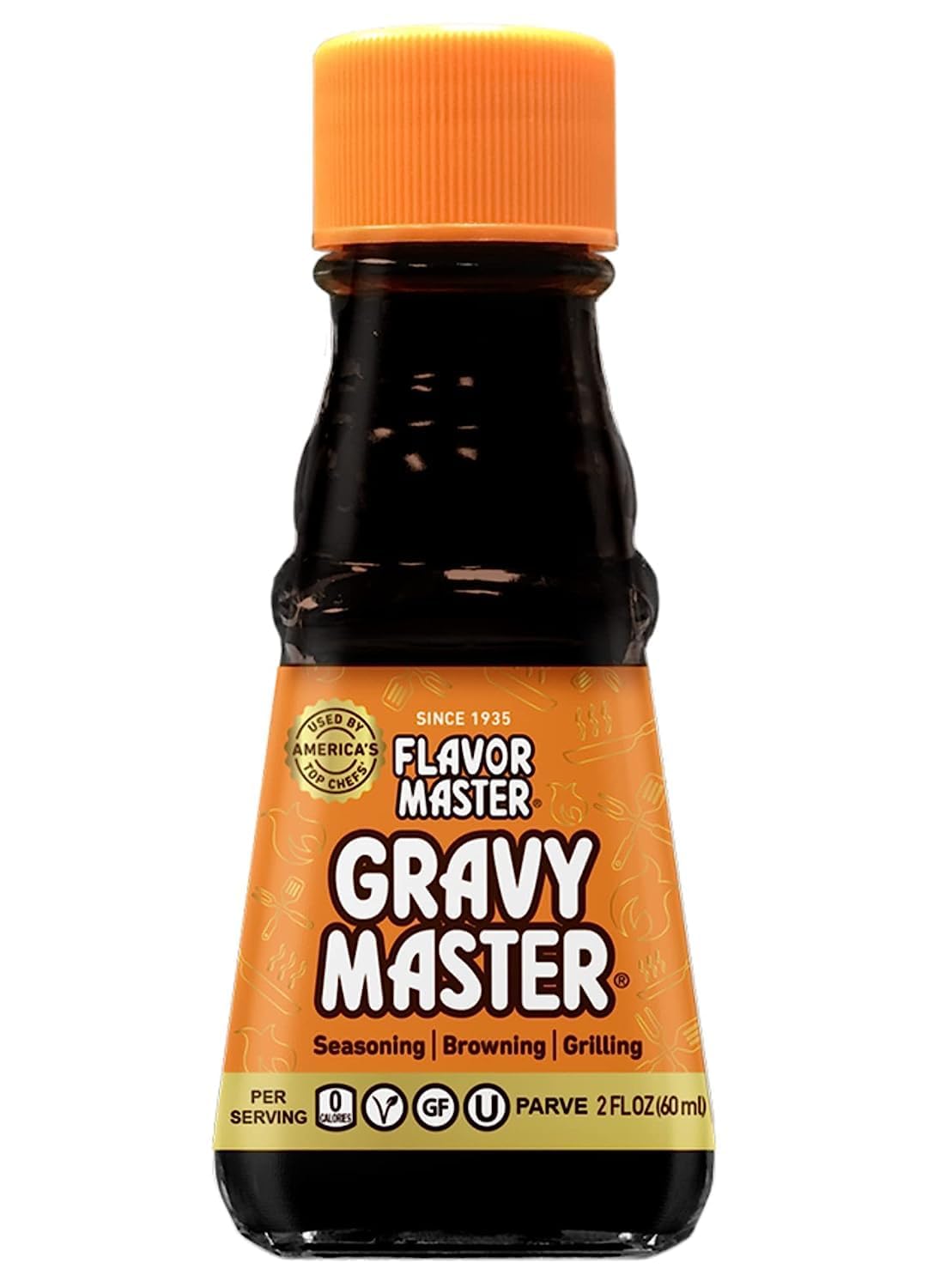 Gravy Master seasoning and browning sauce bottle for rich gravies and pan sauces.