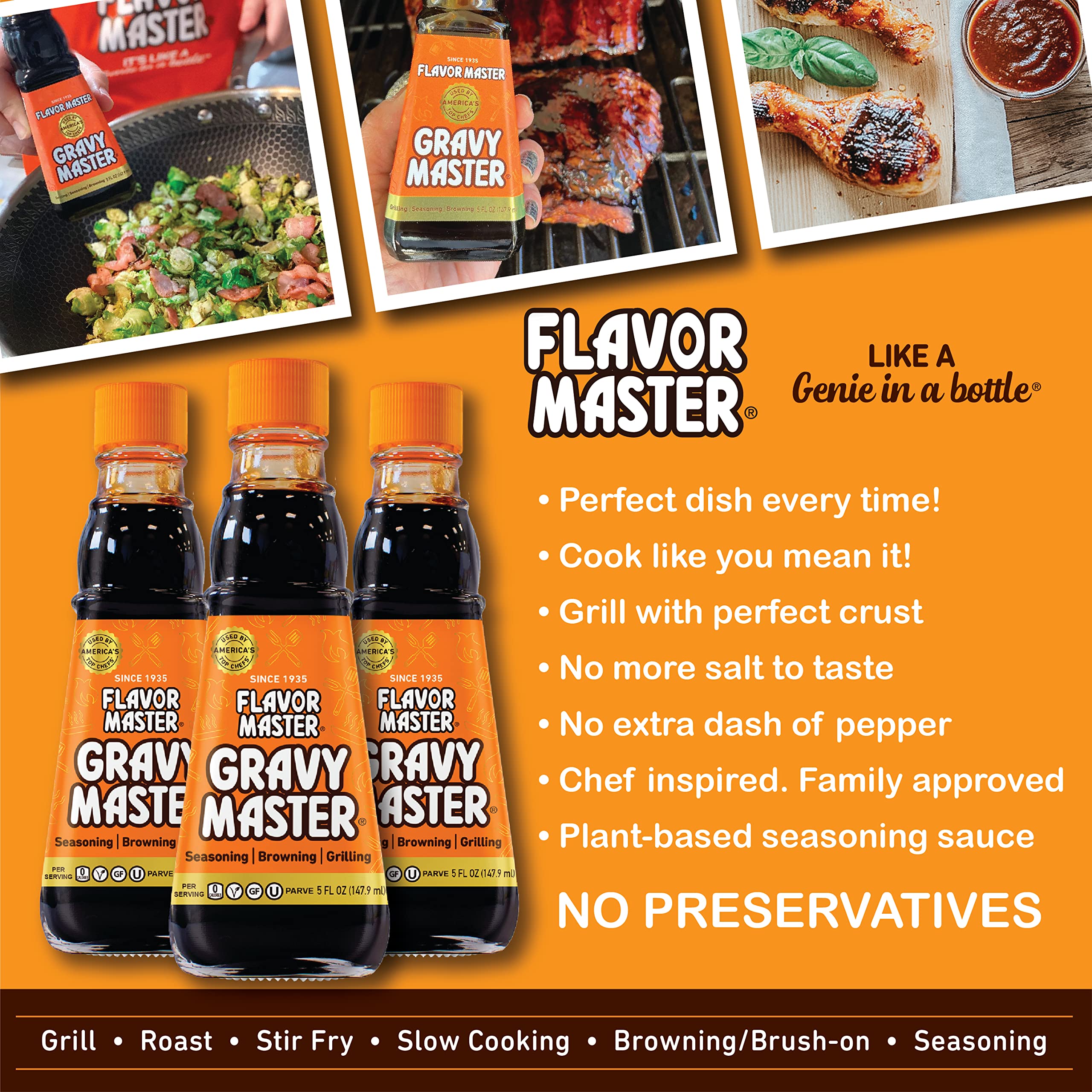 Gravy Master vegetables glaze delivering savory finish to veggies