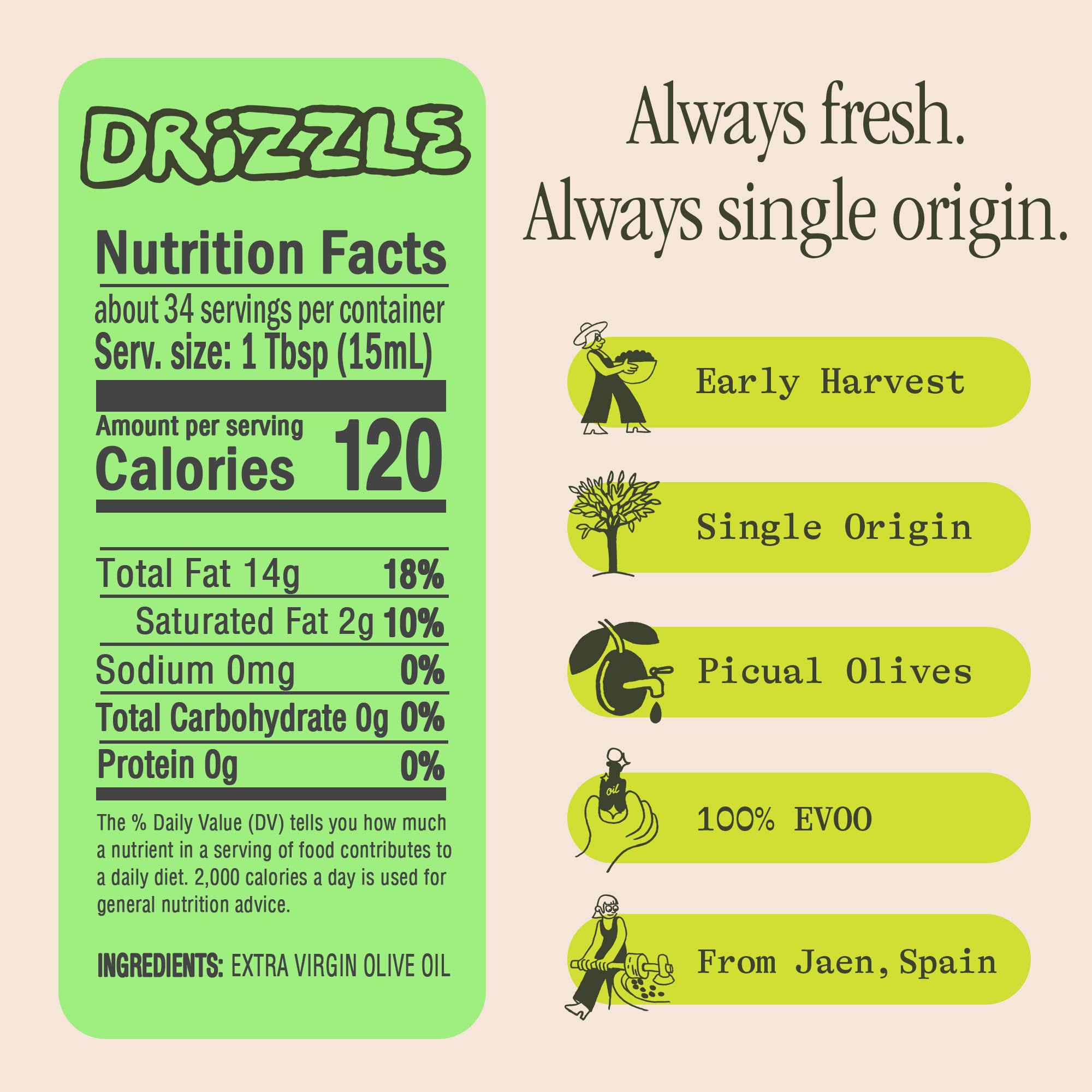Pouring Graza Drizzle to show quick flavor boost