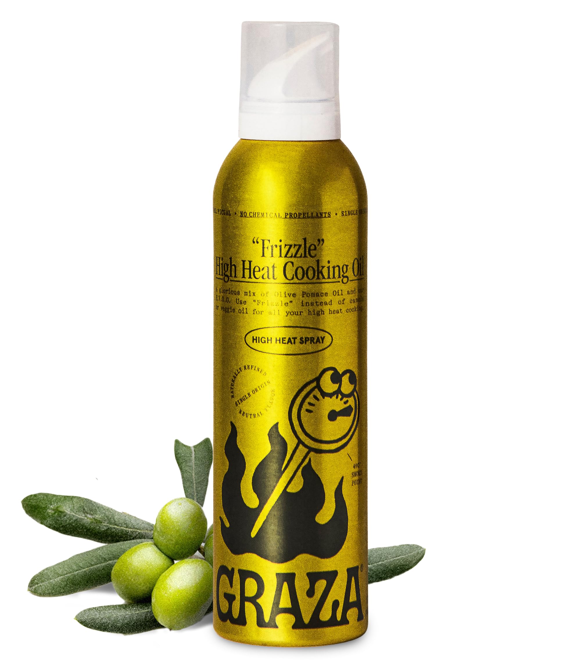 Graza Frizzle bottle front view for high-heat cooking with neutral flavor.